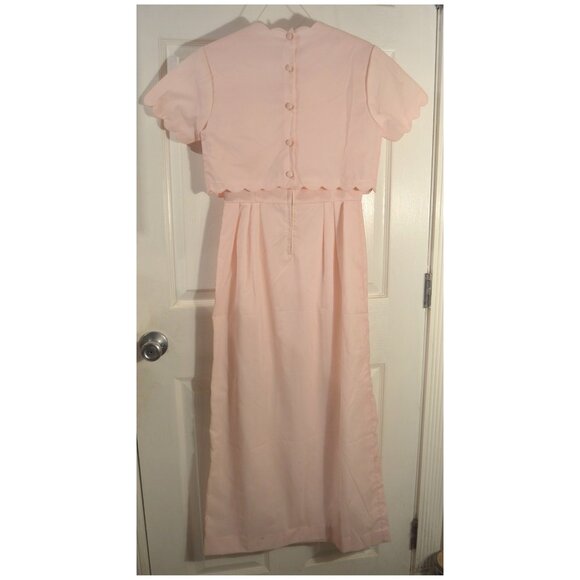 Custom Made Embroidered Pearl Accent 2 pc Dress & Top Outfit Size PXS No Tags/ID - Picture 3 of 7